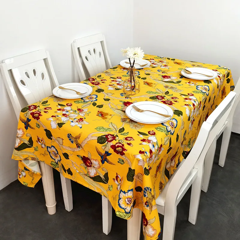 Household Cloth for Table Cloth, Fine Spring Day, Western Cuisine, Classical Palace, Yellow Tablecloth