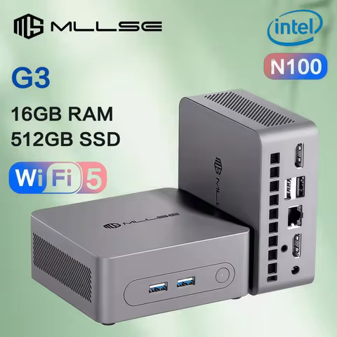 MLLSE G3 Mini PC Intel Alder Lake N100 Windows 11 Pro DDR4 16GB RAM 512GB ROM WiFi 5 BT 4.2
