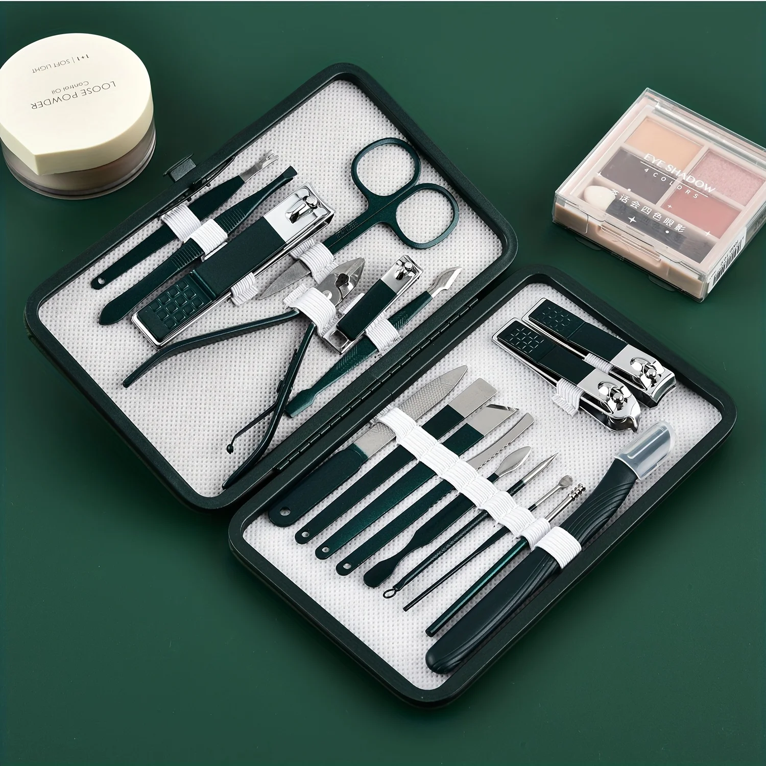 Kit professionnel de soins des ongles de 7 à 18 pièces, ensemble de manucure et pédicure en acier inoxydable avec étui de voyage pour le toilettage en déplacement