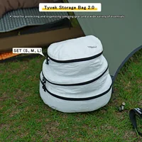 Ensemble de sacs de rangement Soomloom Tyvek 2.0 – Sacs organisateurs légers et résistants aux déchirures pour équipement de camping, voyage et rangement quotidien S, M, L 2