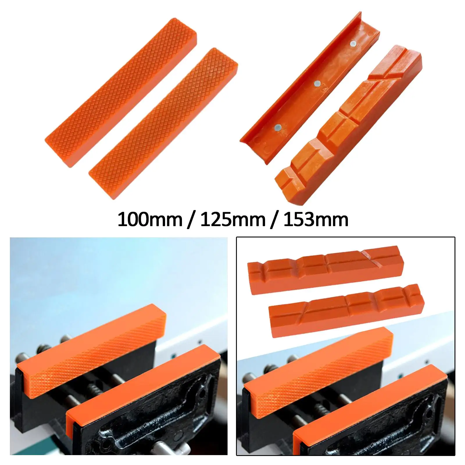 2x Magnetic Vise Jaw Pads Professional Protective Universal Vise Soft Jaws for Metal Any Metal Bench Vice Woodworking Clamping