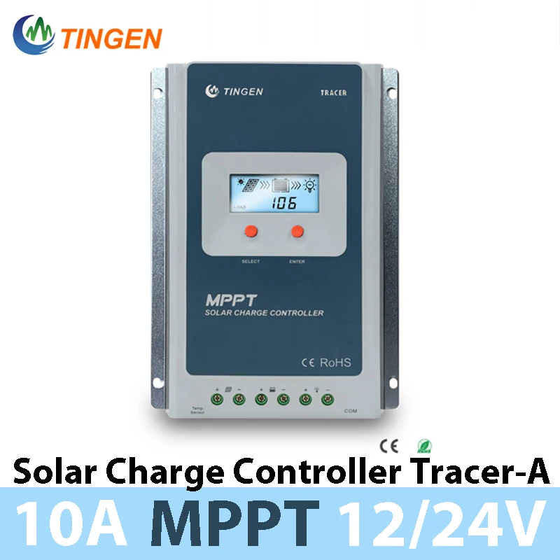 

EPEVER OEM TINGEN 10A MPPT Контроллер заряда солнечной батареи Tracer1210A 12V 24V Макс PV Вход 100V