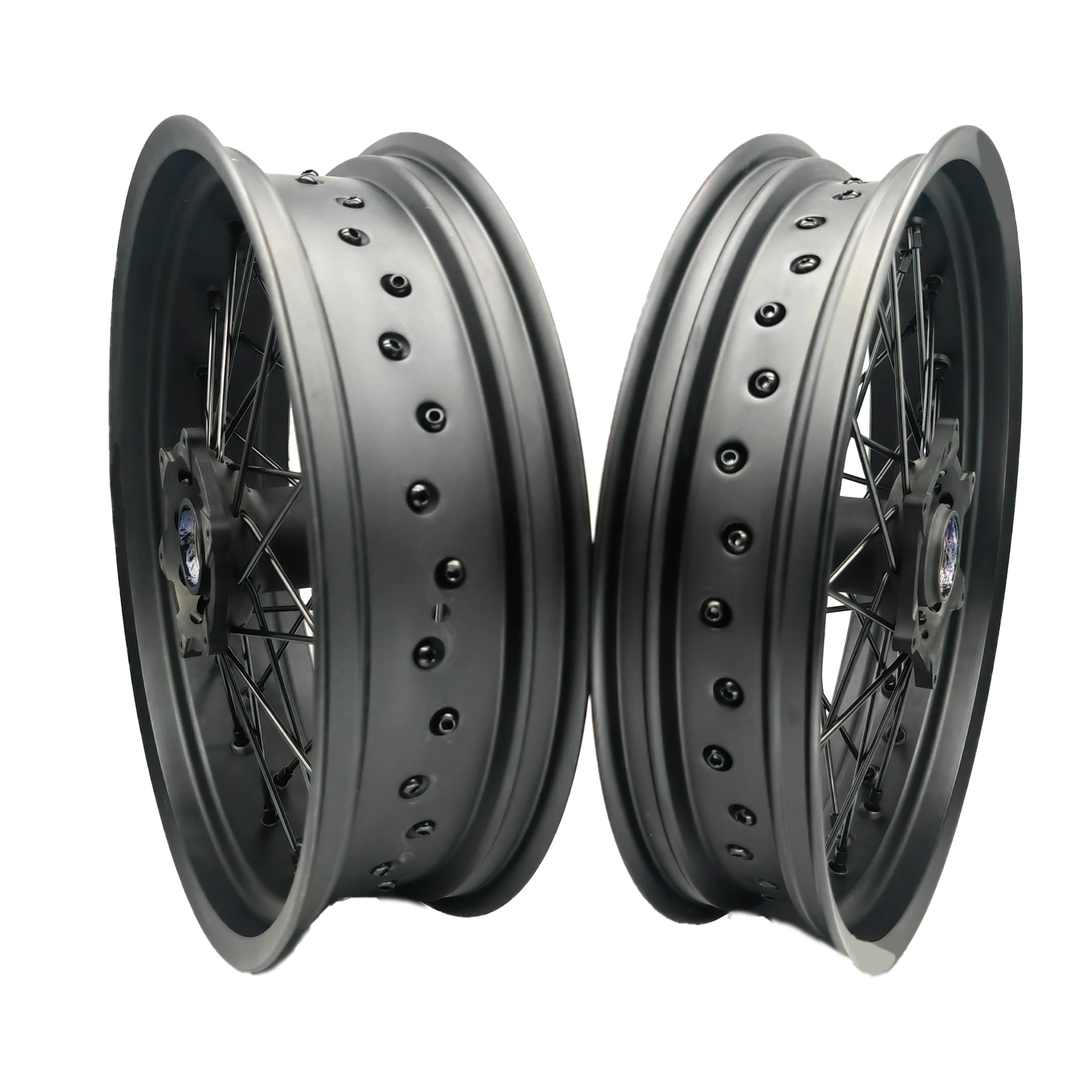 

17 Inch 36 Spokes Anodization Aluminum Alloy Matte Black Rim Motorcycle Wheels Supermoto Wheels For GASGAS