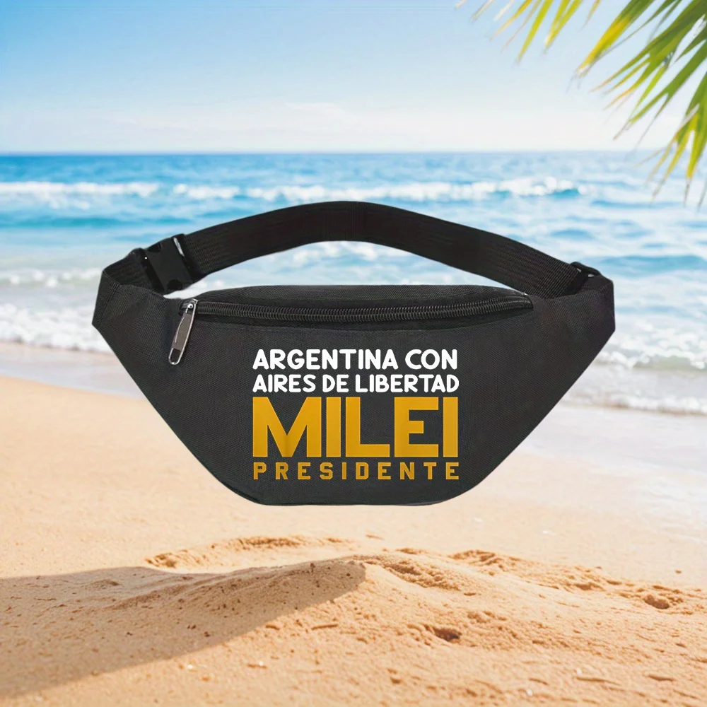 

Argentina Con Aires De Libertad Milei Presidente Waist Backpack Crossbody Chest Bag Street Casual Sporty Fashionable Simple Uniq