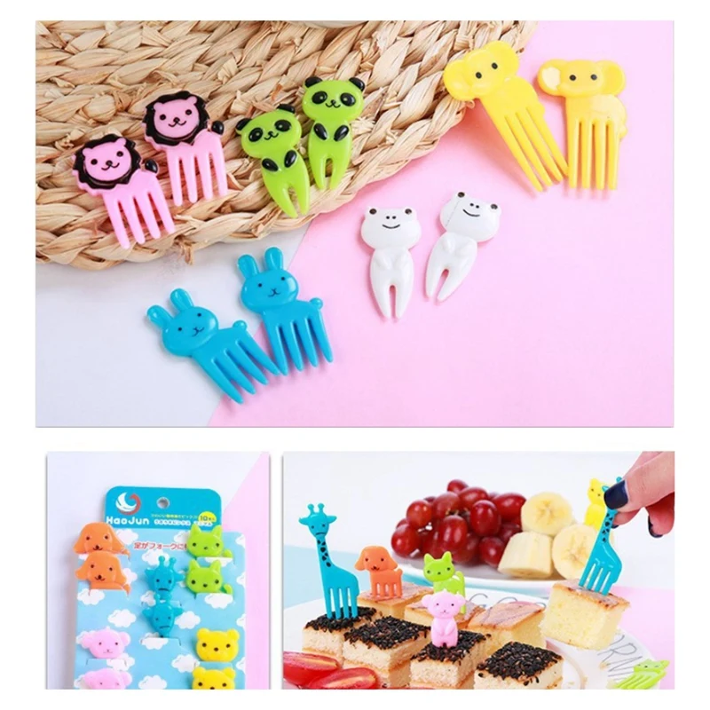 Animal Food Forks For Kids, Fun Bento Forks For Picky Eater, Cute Fruit Food Toothpicks, Lunch Bento Box Replacement Parts