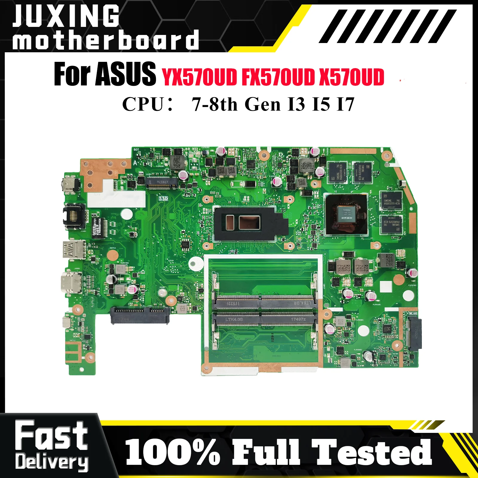 

X570UD Материнская плата для ноутбука ASUS VivoBook YX570UD X570U X570UD FX570UD Материнская плата для ноутбука с процессором I3 I5 I7 100% tests OK stk