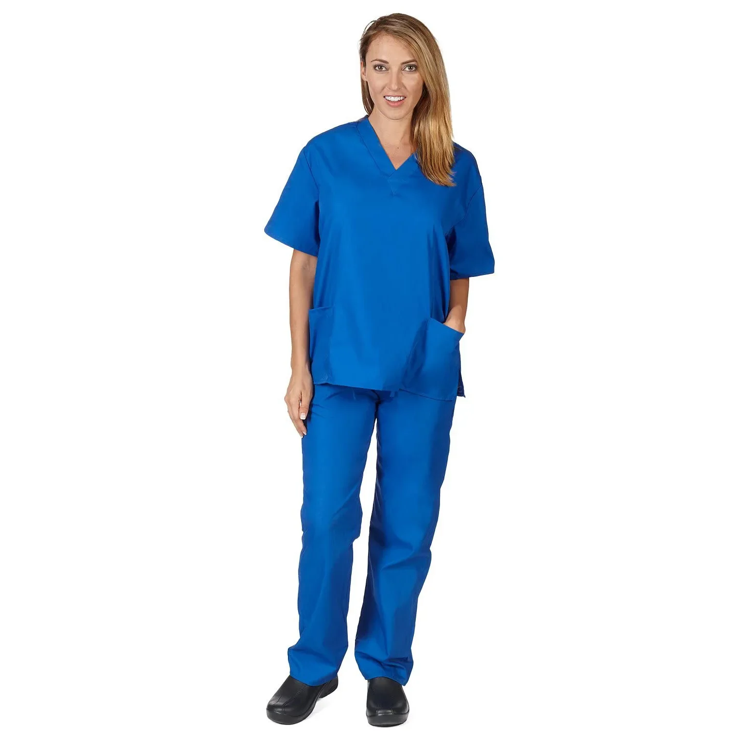 Uniformes médicaux avec poche solide pour documents, uniforme de travail de soins infirmiers à col en V, pantalons Y + unisexes, ensembles de gIslande, vêtements