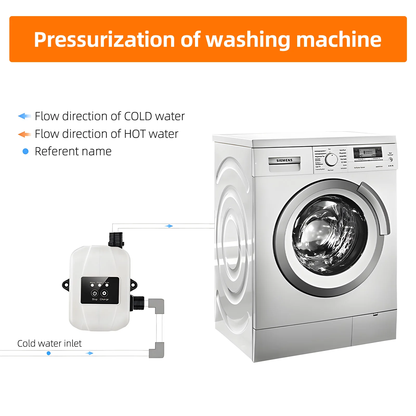 Water Pressure Booster Pump for Home 24V Automatic Shower Water Pressure Booster Silent Water Recirculating Pump