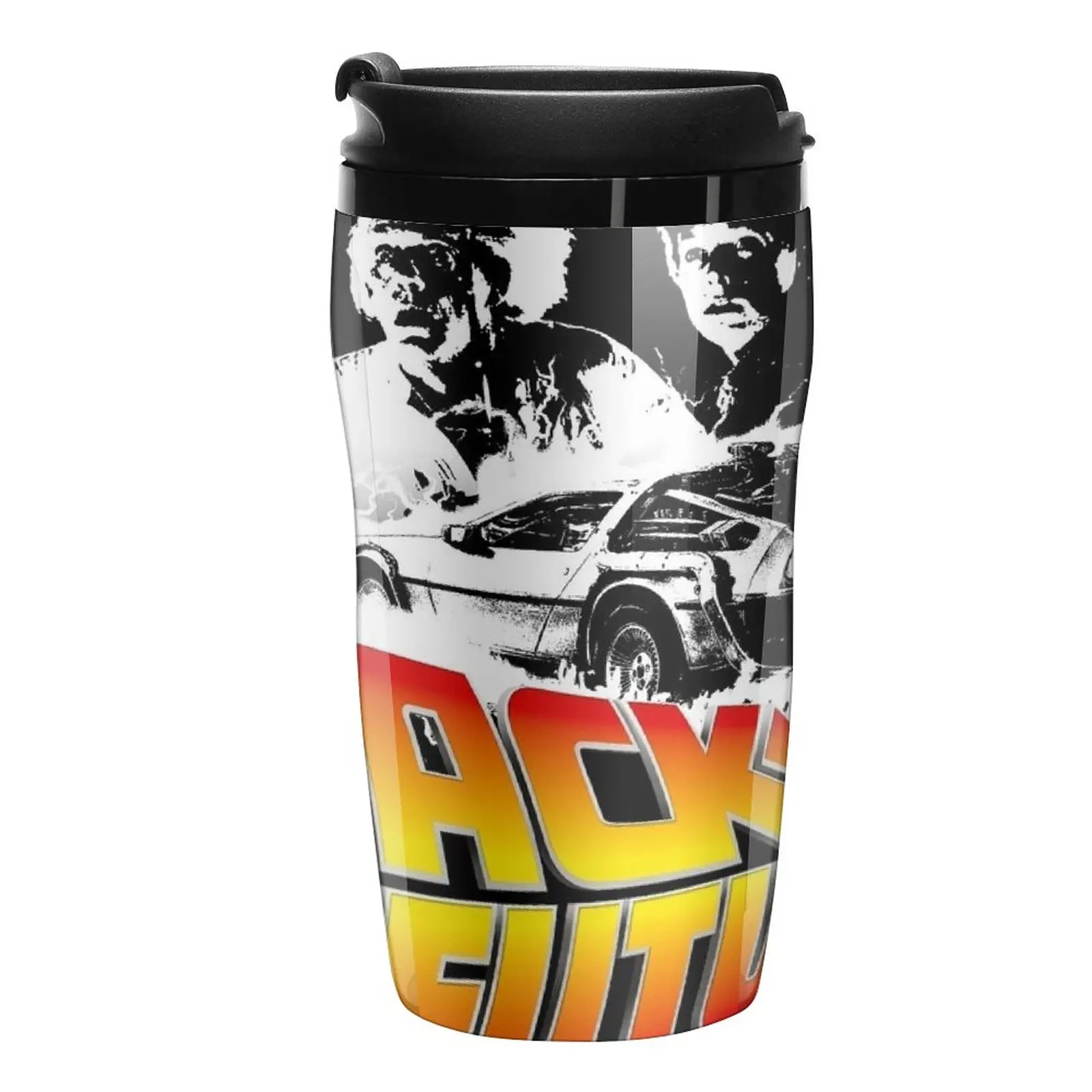 

New Back to the Future - DeLorean Fire Tracks, Marty and Doc Stencil Fan Art Travel Coffee Mug Mug Coffee Cup Cup Set Of Coffee