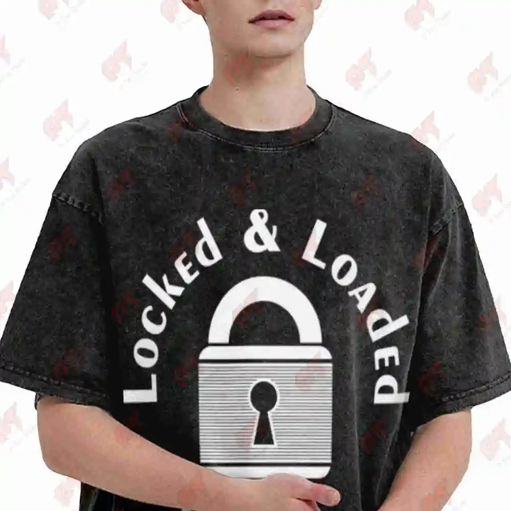 Locked Loaded For Her Amusement Femdom Vintage Washed Tee Pure Cotton T-Shirt