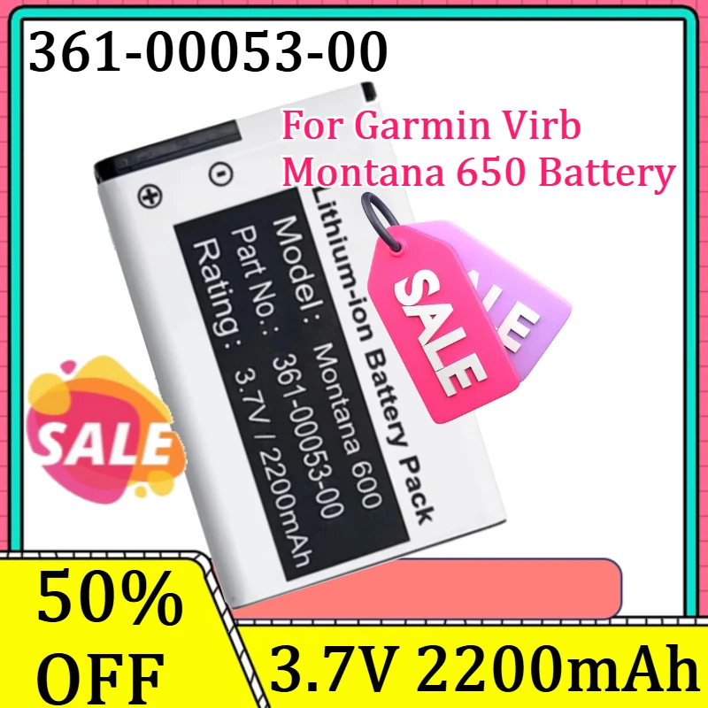 

For Garmin Virb Montana 650 Battery 361-00053-00 3.7V 2200mah Rechargeable Lithium Batteries New 361-00053-00 3.7V 2200mAh