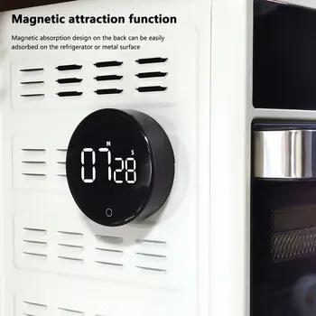LED Digital Cooking Timer USB Rechargeable Magnetic Baking Countdown Reminder 3-Level Volume Back Bracket Design Kitchen Tools 5