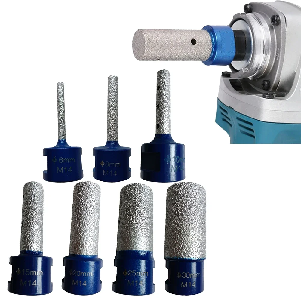 

M14 Thread Vaccum Brazed Diamond Finger Bit Hole Cutter Tile Granite Marble For Stone Drilling Grinding Edges