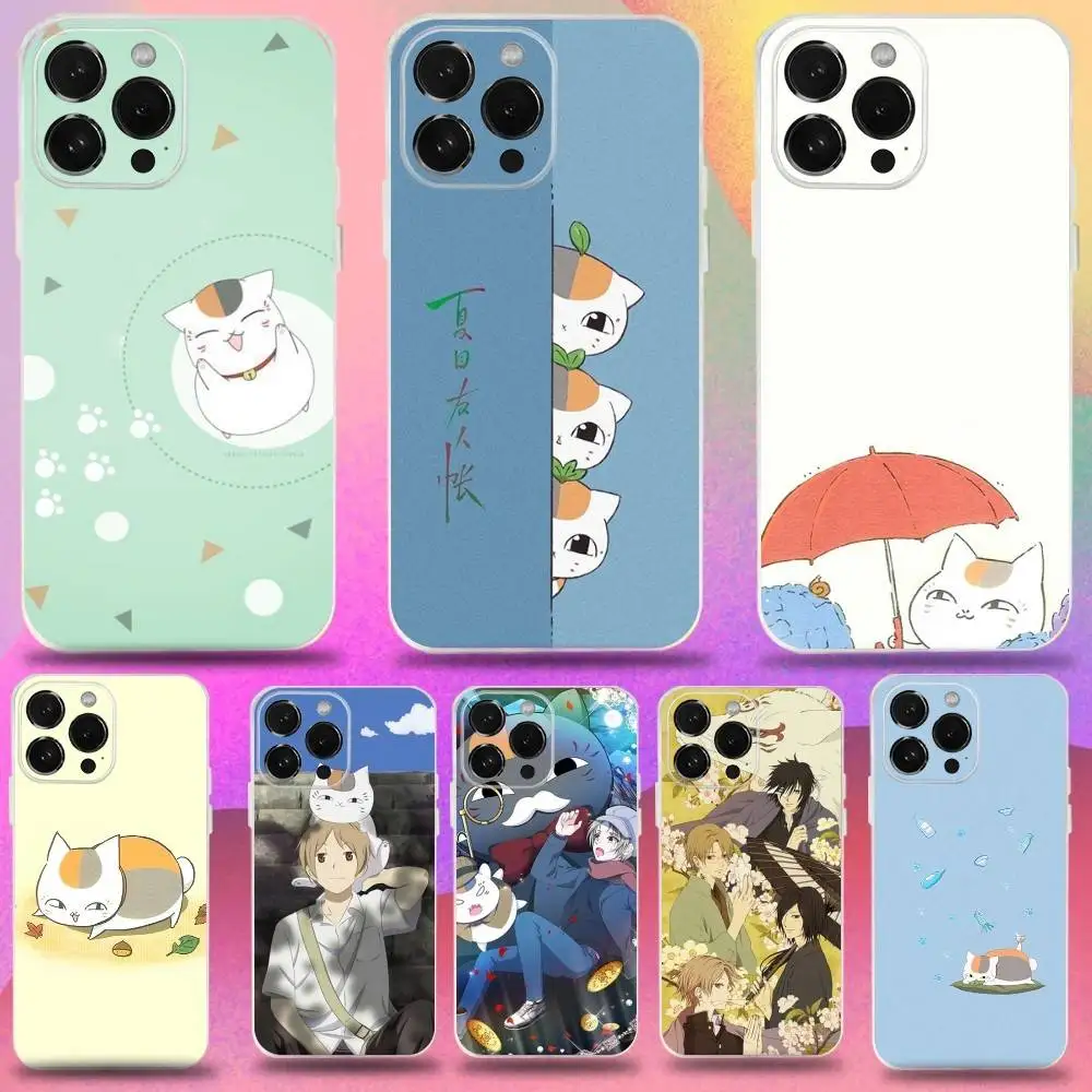

Natsume's Book Of Friends Phone Case For iPhone 16,15,14,13,12,11 Pro,Max,Plus,X,XS,XR,SE,Mini Transparent Silicone Soft
