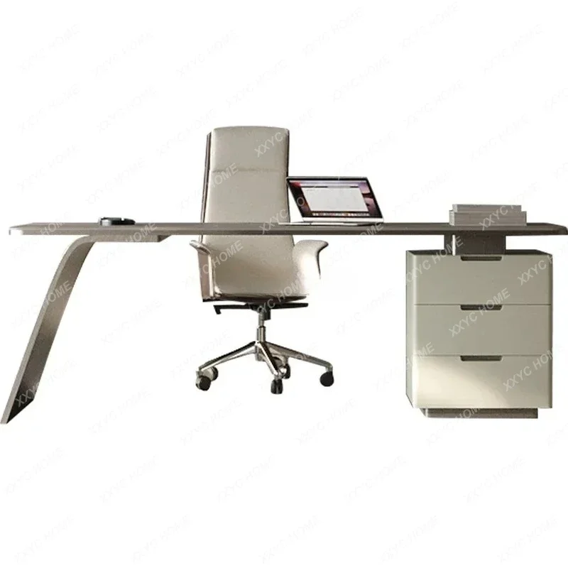 LLight Luxury Modern Stone Plate Desk Household Minimalist Senior Office Desk