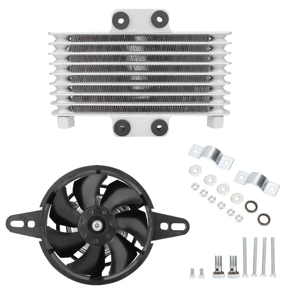 

Universal Aluminum Motorcycle Radiator Cooling Fan - Engine Oil Cooler Upgrade