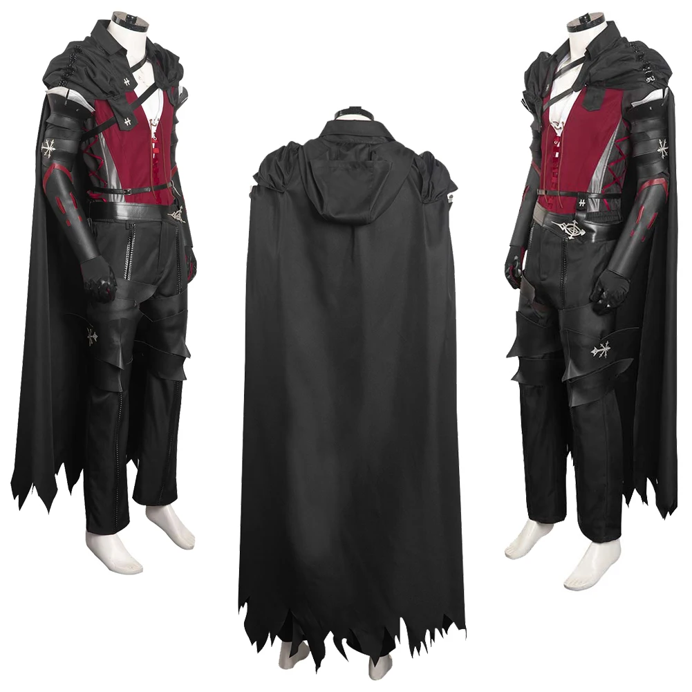 Clive Rosfield Men Cosplay Costume Final Fantasy FF16 Uniform Cloak Tops Pants Outfit Halloween Carnival Suit For Male Adult