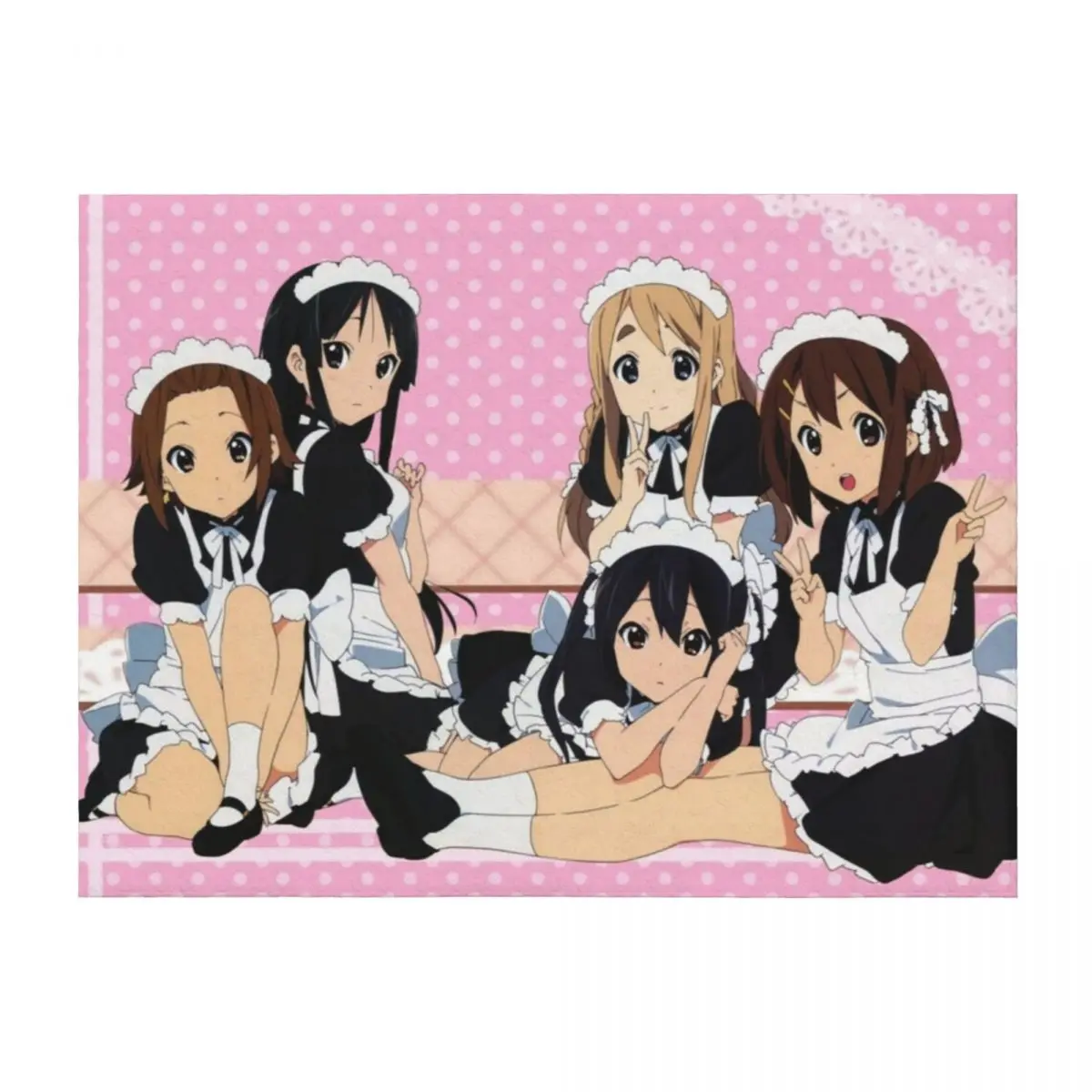 

K-on! Maid Print Throw Blanket For Decorative Sofa Summer funny gift Bed linens Blankets