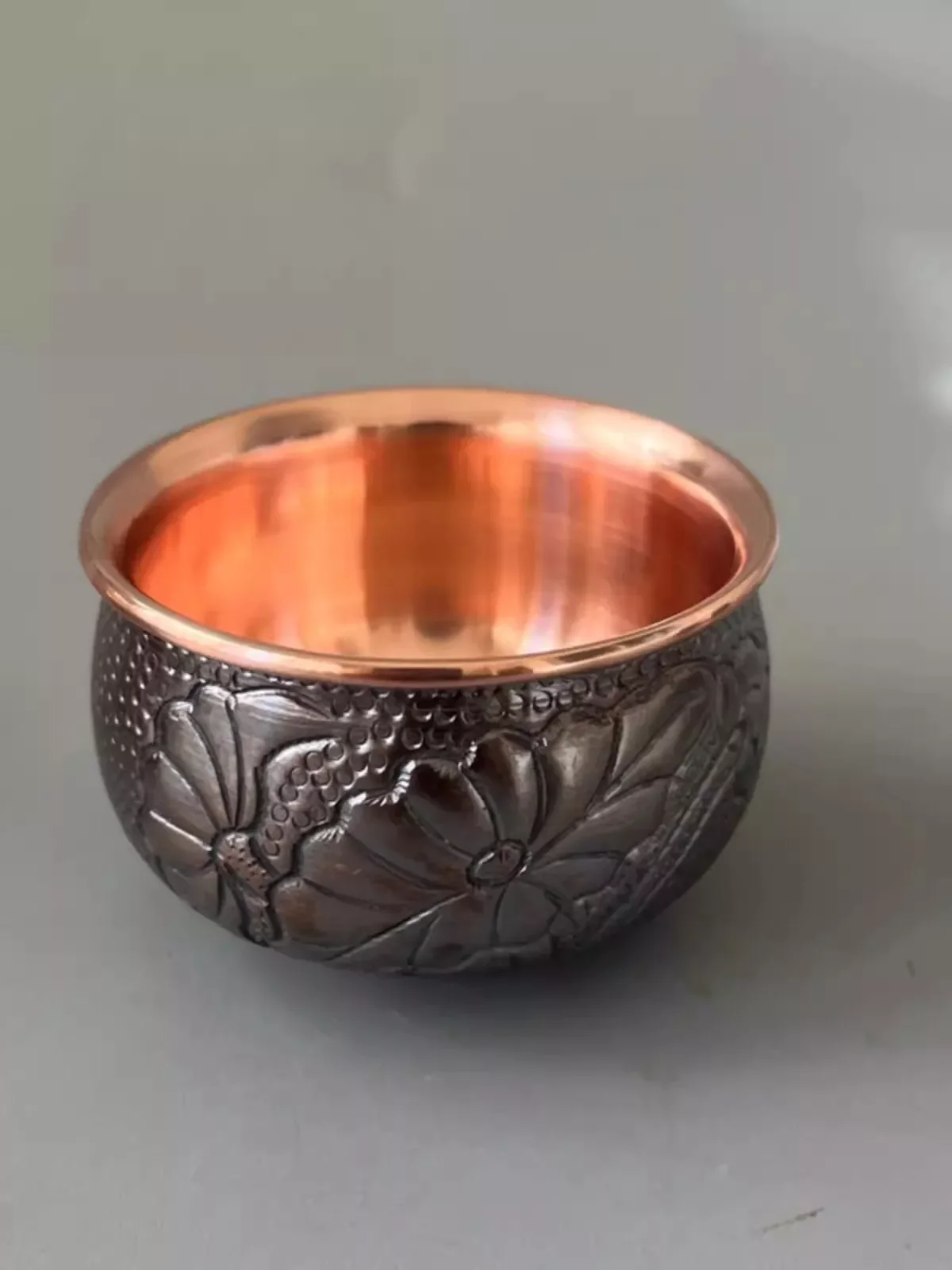 

Pure Copper Customized Cup Solid Kung Fu Tea Milk Coffee Handmade Double Layer Insulated