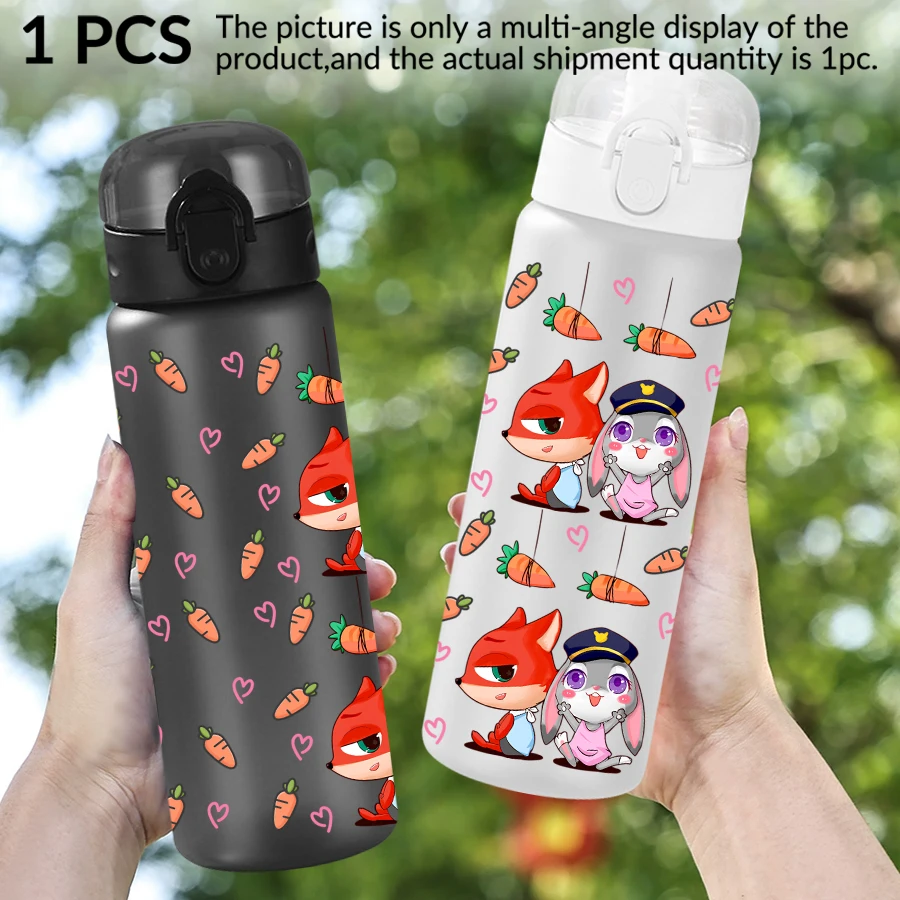 Bouteille d'eau en plastique Disney Fox/lapin/Motif 26oz, tasse de sport comme cadeau d'anniversaire/retour à l'école, 1 pièce