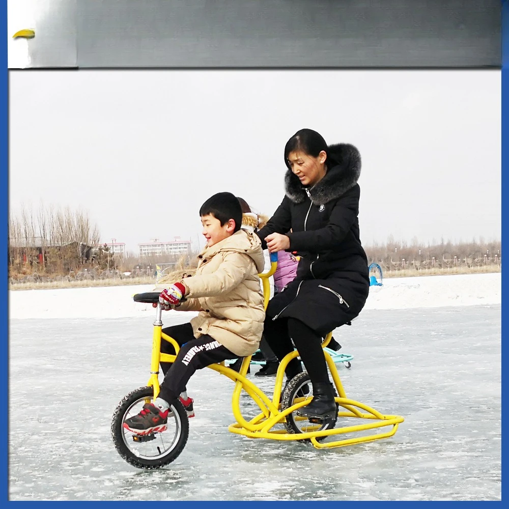 Parent-child ice bike patented product dual-power amusement equipment