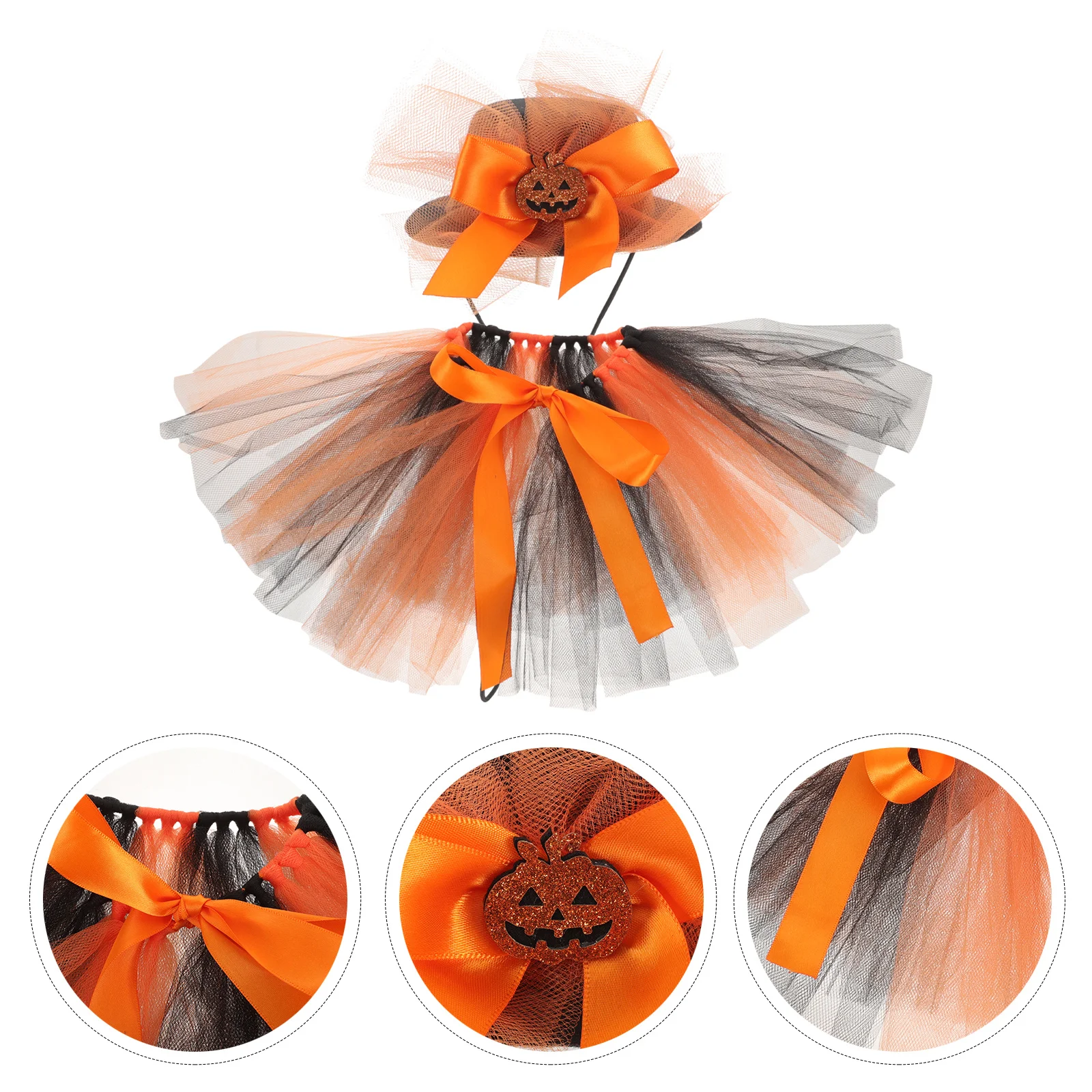 

1Set Halloween Dog Cat Costume Pet Tutu Skirt Hat Cute Party Dress Up Accessory Halloween Pet Costume Dog Tutu Skirt Hat
