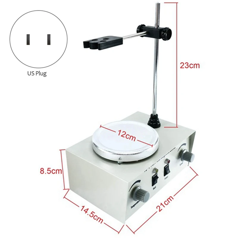 Plug Heating Magnetic Stirrer Lab Mixer Machine 1000ML Hot Plate Magnetic Stirrer Lab Dual Control Mixer For Stirring