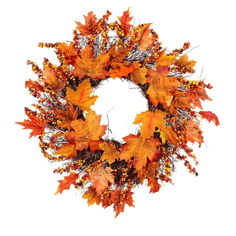

Beautifully Crafted Maple and Garland for Fall Decoration 15UB