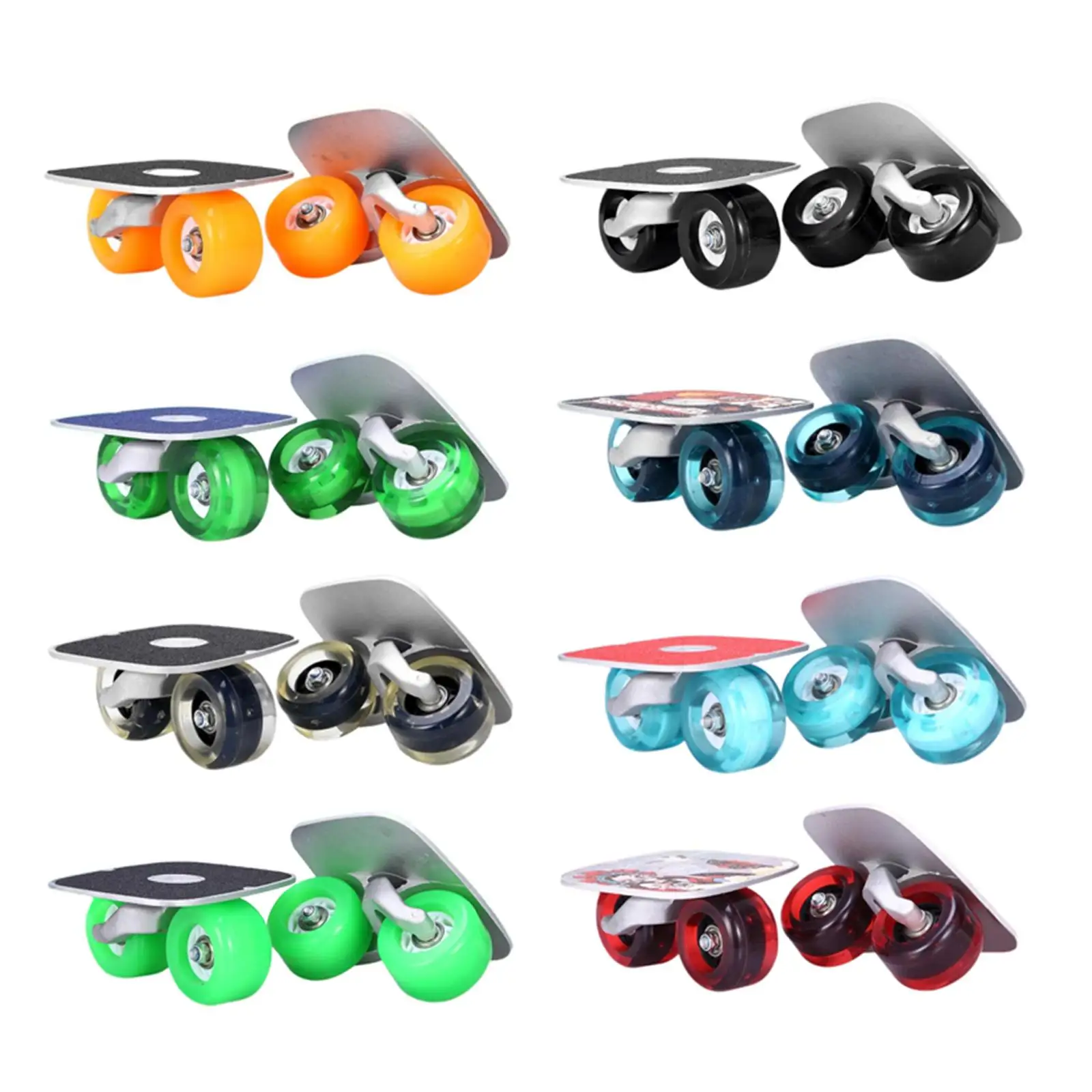 Aluminum Split Drift Board Skates Anti Skid Sandpaper Mini Skateboard Free Skates Mountain Wheels for Women Men