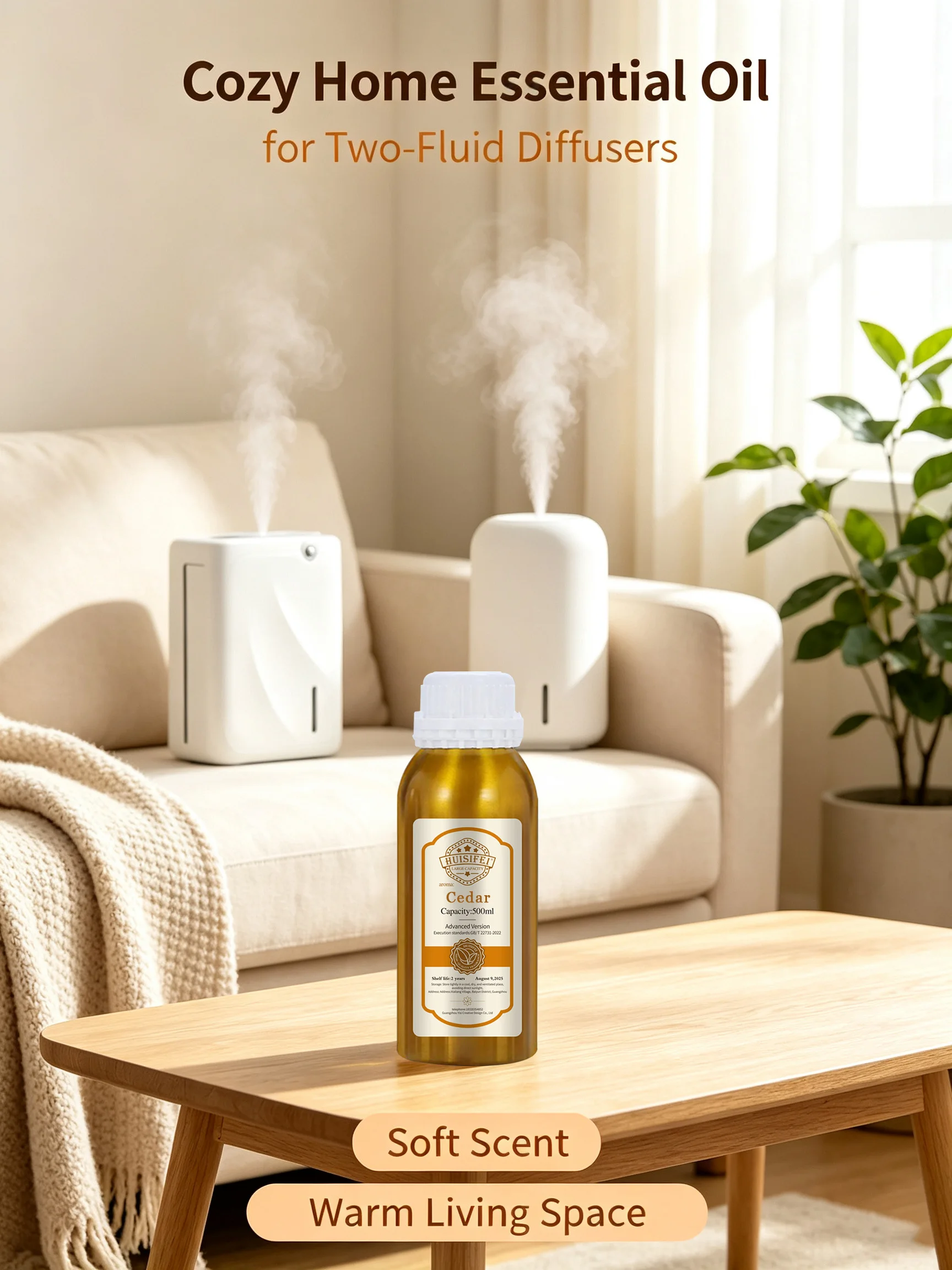 500ml - Hotel Aromatherapy Essential Oil Supplement Liquid - Shangri-La Essential Oil - Suitable for all water diffusers