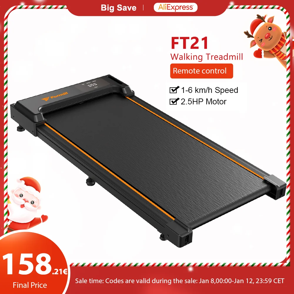 FT21 Treadmill Walking Pad Foldable Treadmills for Home Foldable 1-6 km/h, Folding Treadmill Desk with Remote Control