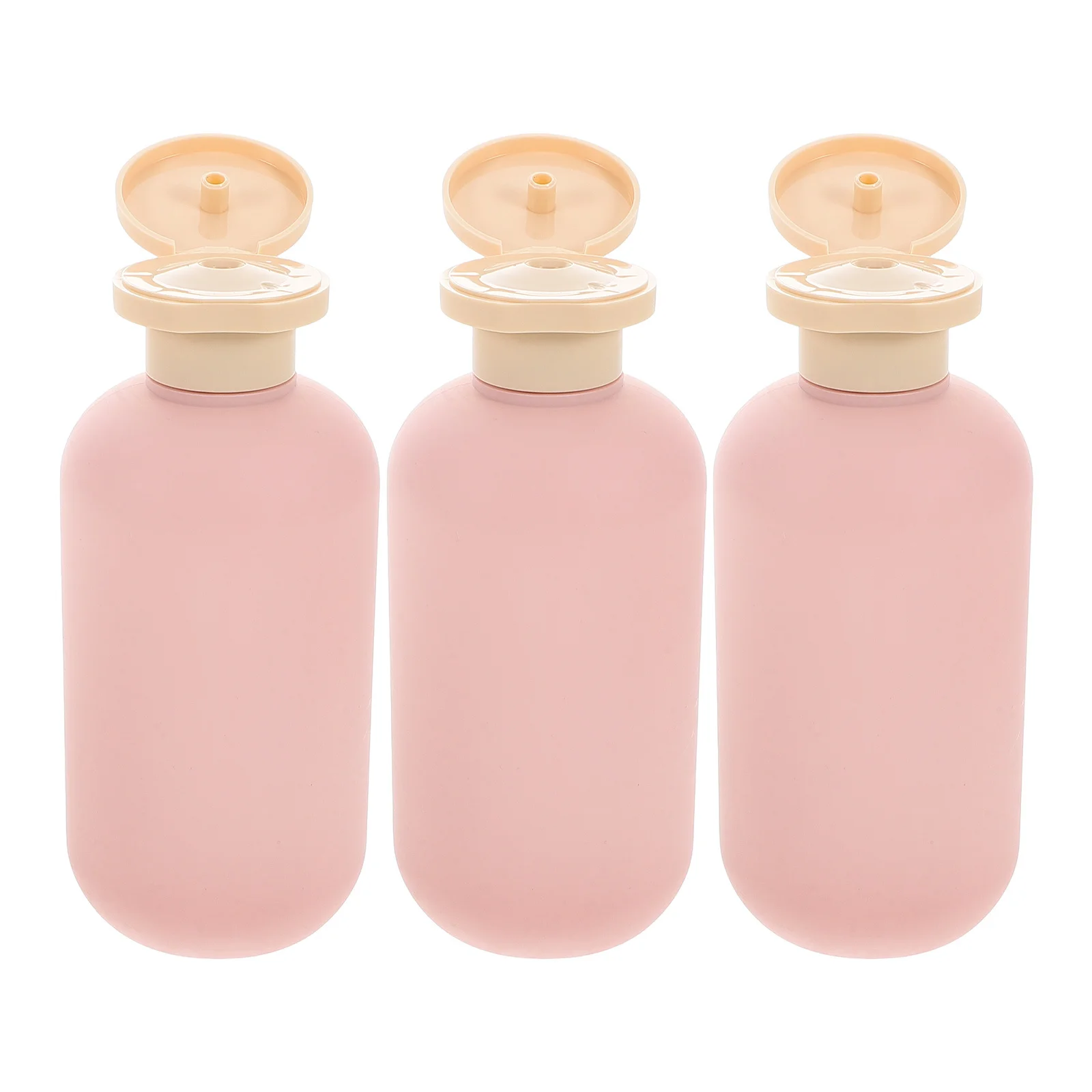Bouteilles de douche rechargeables étanches, 3 pièces, conteneurs à presser roses de taille de voyage pour shampoing, Lotion de lavage du corps, adaptées aux enfants