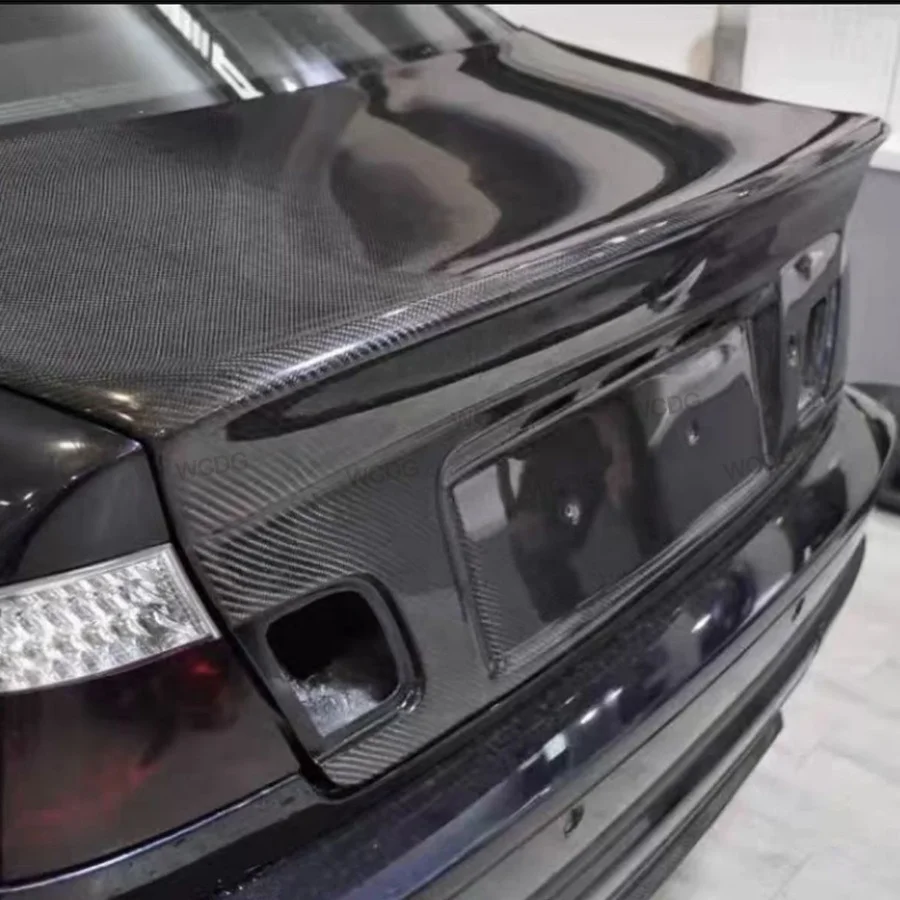 ForBMW 3 Series E46 M3 320 325i سيدان كوبيه 2 باب 1996-2004 CSL نمط ألياف الكربون الخلفي الجذع التمهيد غطاء غطاء قطع غيار السيارات Bodykit #6