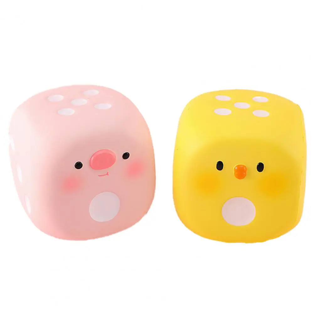 

Stress-Relieving Cartoon Dice Squeeze Toy Safe Soft Fun Deep Focus Emotional Release Decompression Toy for Kids Adults