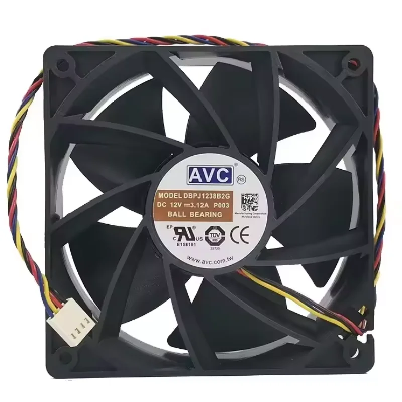 AVC DBPJ1238B2G DC 12V 3.12A 12CM 12038 4-Wire PWM Temperature Control Large Airflow Cooling Fan