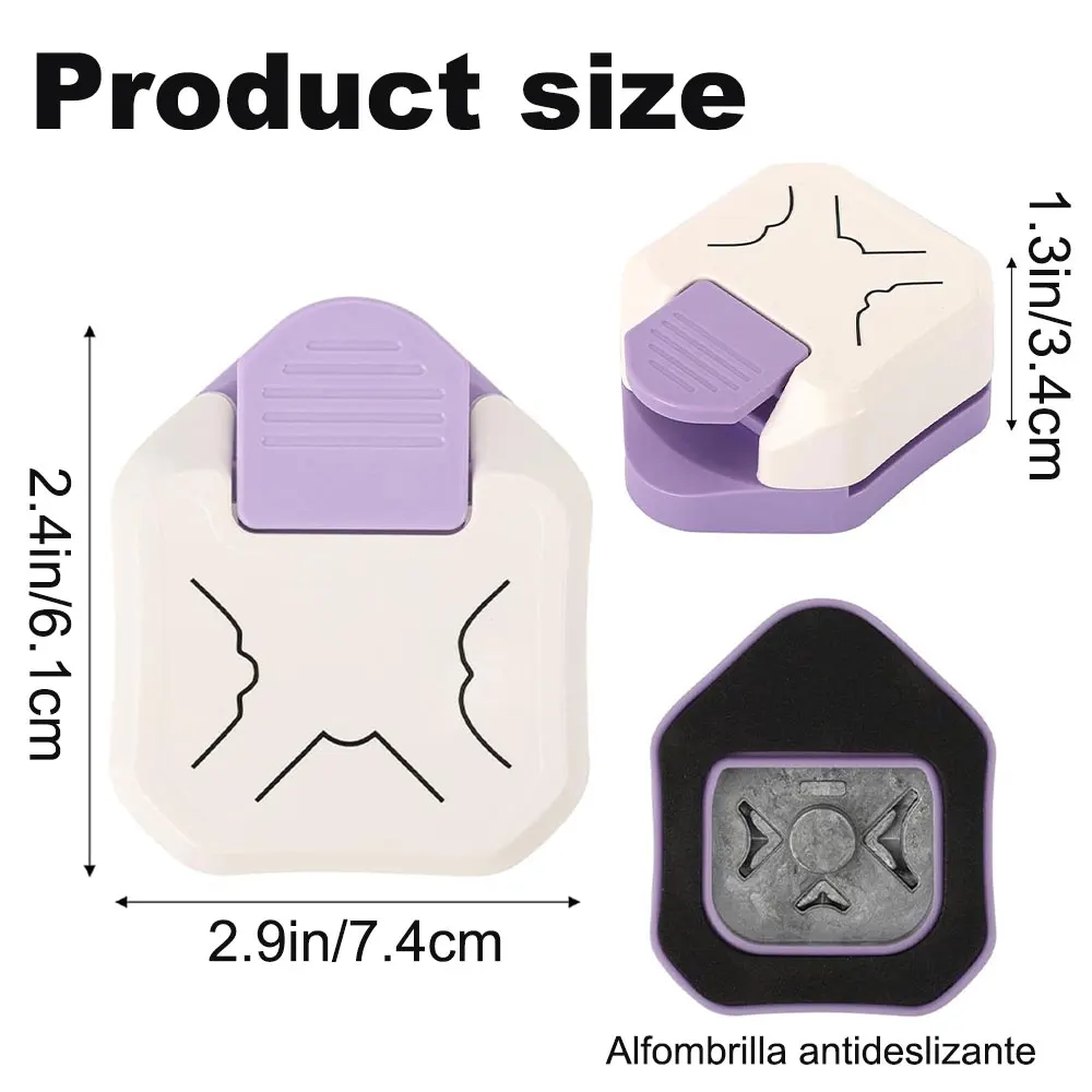 2PCS 3-in-1 Paper Corner Rounder Punch R4/R7/R10mm Decorative Corner Cutter for Scrapbooking Card Making Photos DIY Paper Crafts view 2