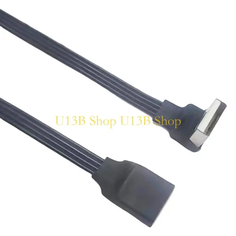 U13B 90 ° 각진 USB 2.0 확장 케이블 수컷에서 여성에서 랩톱 USB 플래시 드라이브의 충전 및 데이터 전송 지원
