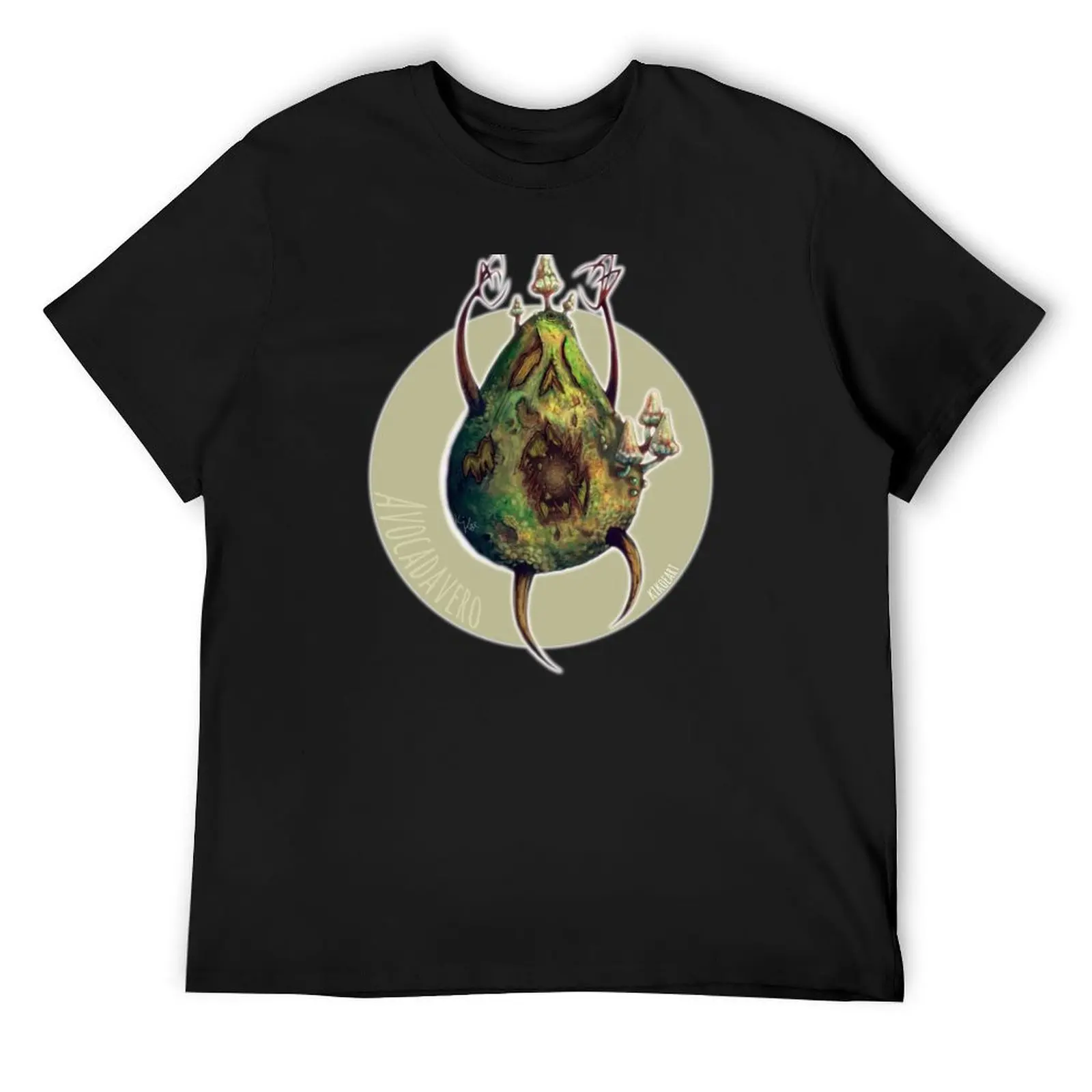 

A is for Avocadavero The Haunted Avocado T-Shirt summer shirt anime clothes summer tops anime shirt men clothings