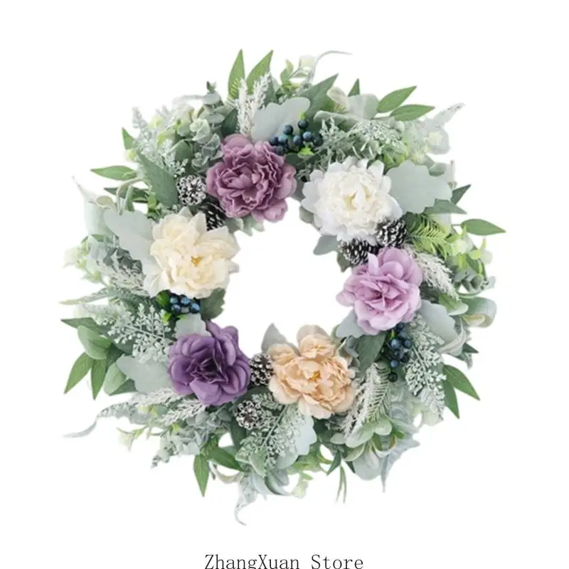 Blumenkranz für den Innenbereich für Wandpräsentation und Raumakzent-Styling-Dekoration 3XUF – Detail 10