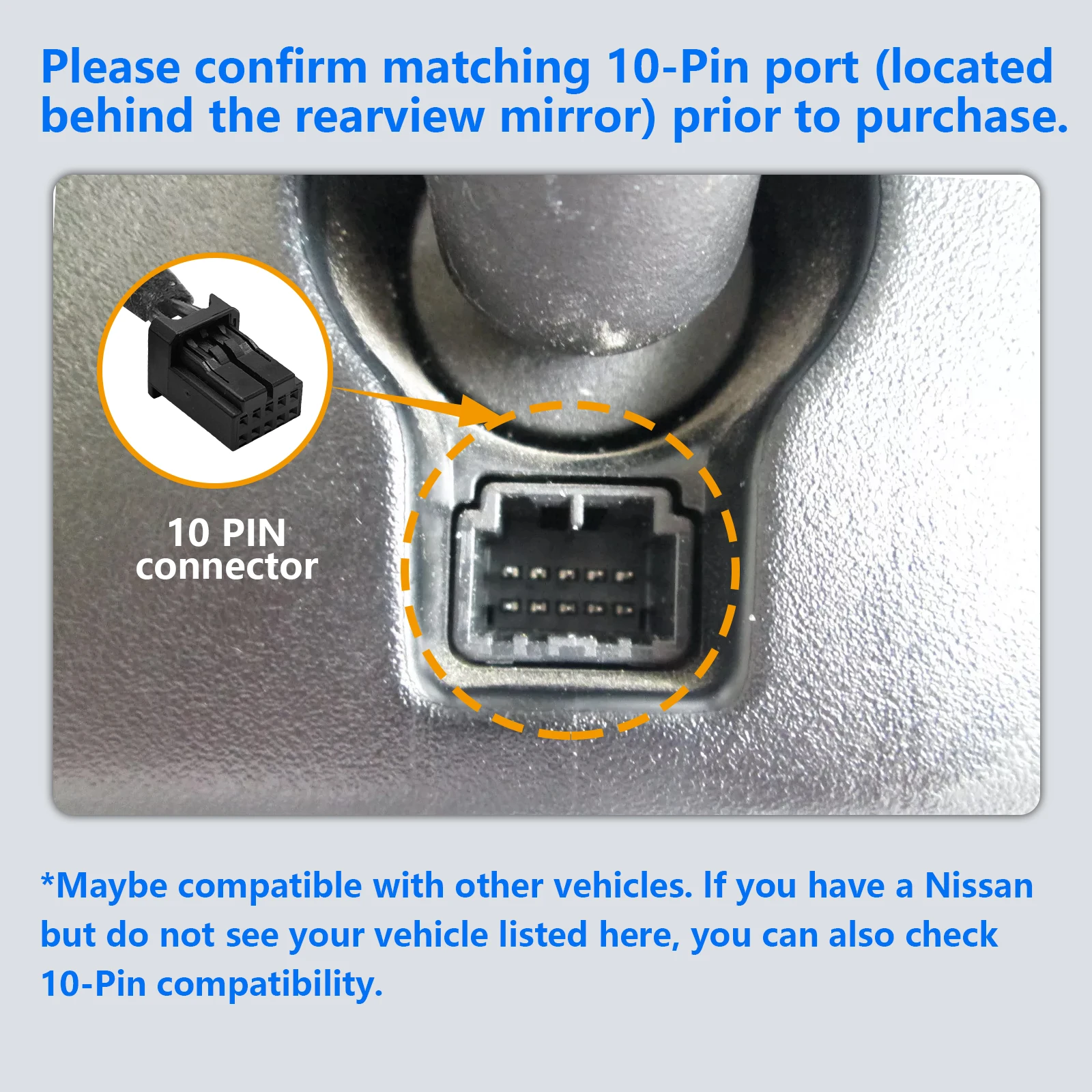 مانغول داش كام محول الطاقة 10 دبوس (نموذج أ) صالح لنيسان فرونتير تيتان ألتيما إنفينيتي سوبارو تويوتا ، الخ محول السيارات