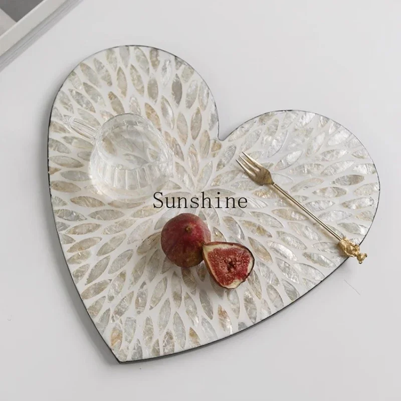 

Heart-shaped shell placemat, thermal insulation coaster, French decorative ornament