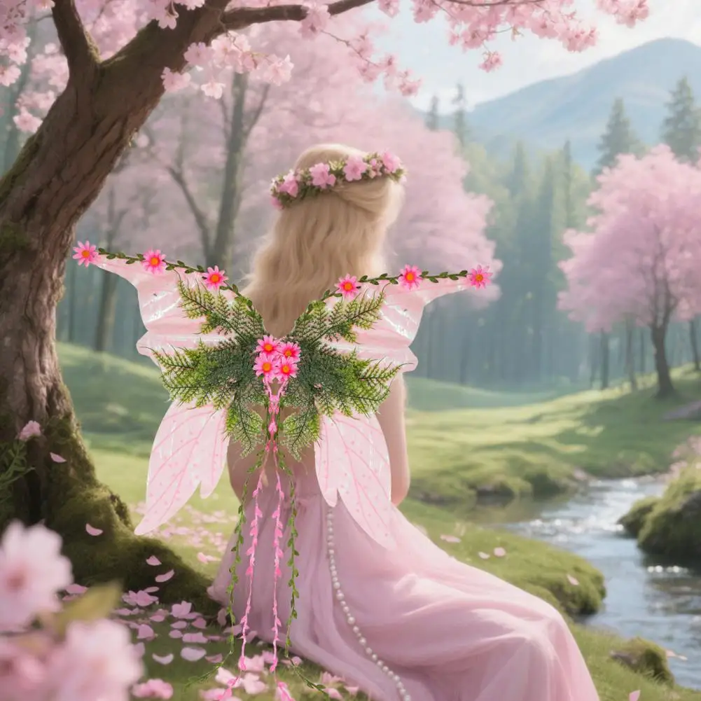 Skrzydła Elfów do Przebierania dla Dorosłych Kobiet Dziewcząt Skrzydła Motyla Księżniczki Anioła Halloween Kostiumy Cosplay Wróżki 2025