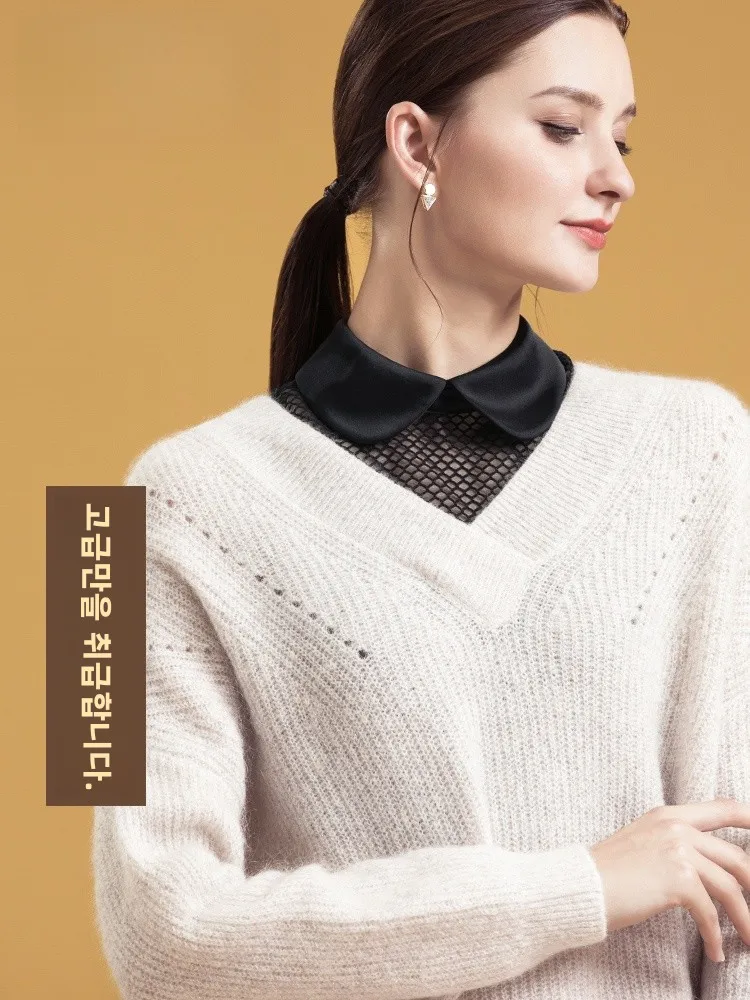 bla-hollow-out-lace-irt-collar-knot-decorative-fake-collar-elastic-band-autumn-winter-casual-sle-pure-color-g