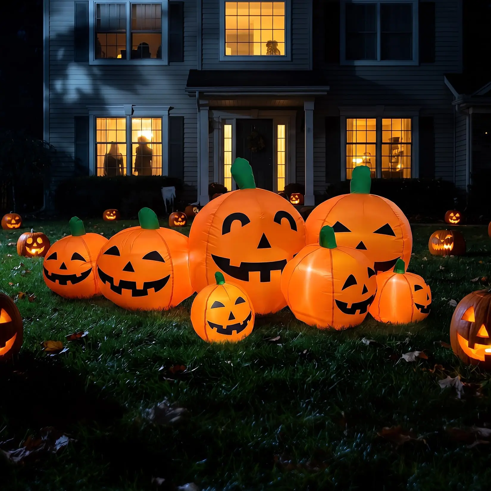 7.5ft Inflatable Halloween Pumpkin Decoration with LED Lights 3