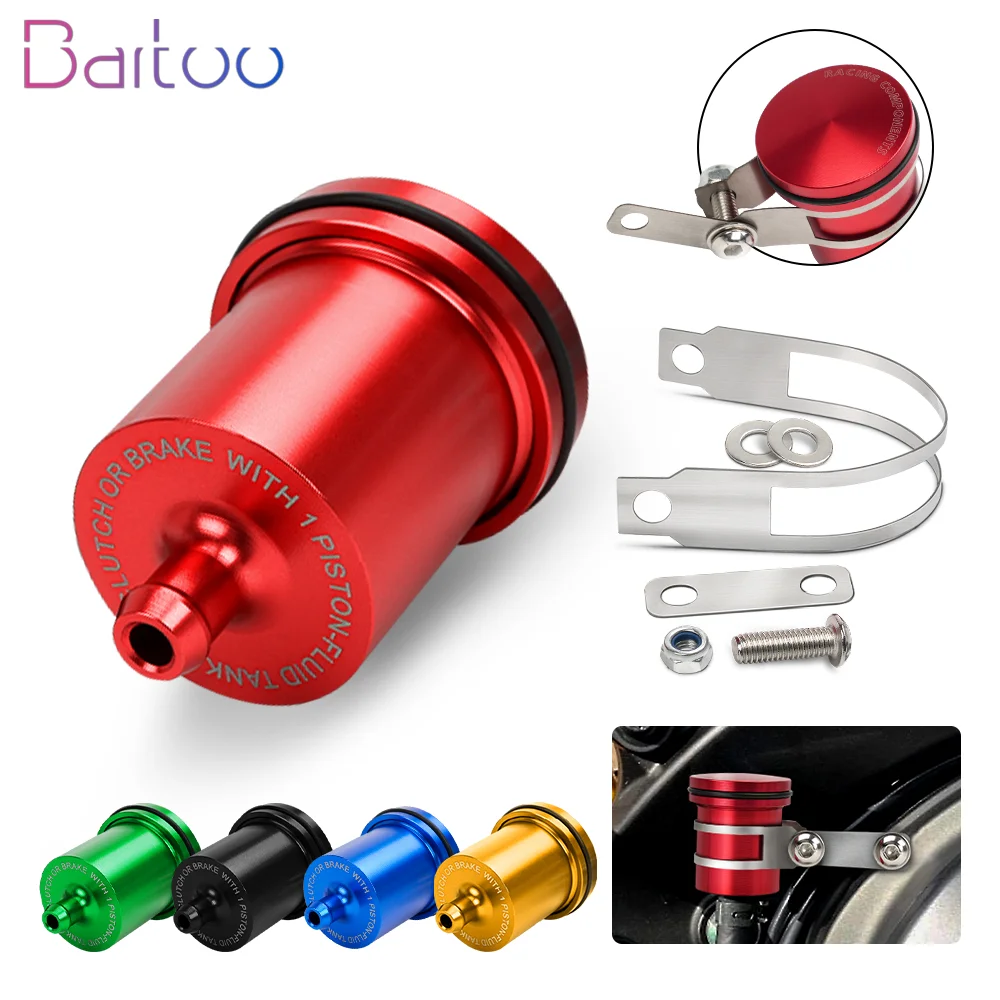 

Bartoo-Universal Motorcycle Brake Clutch Master Cylinder Oil Fluid Reservoir Tank Cup Aluminum Alloy HB916