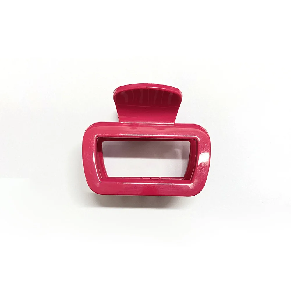 신제품 부드러운 실리콘 사각 헤어 클로 6.2CM 소형 클로 클립 충격 방지 내구성 헤어 클립 여성용 헤어 액세서리