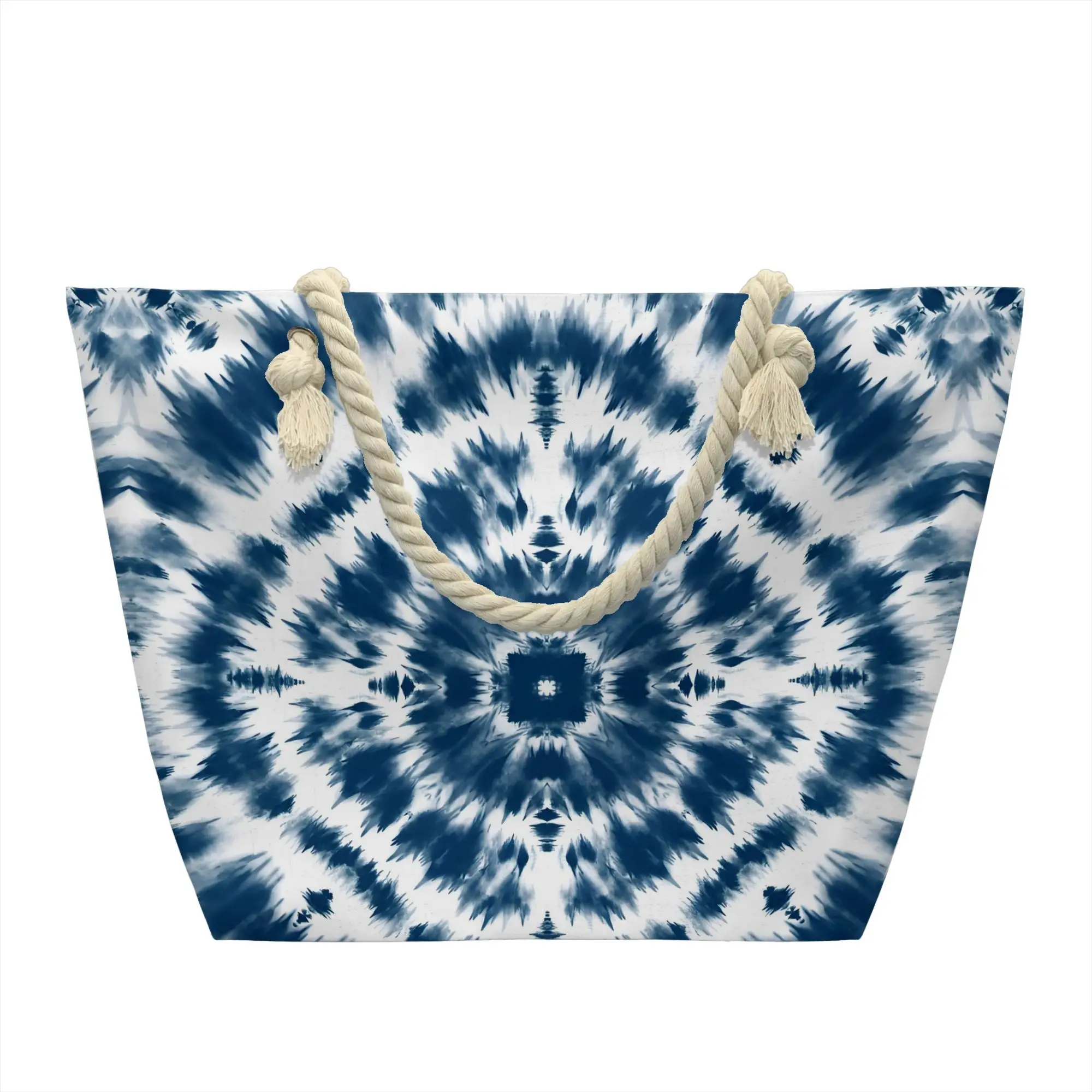 Custom Tie Dye Shopping Canvas Bags Women Washable Big Capacity Groceries  Tote Shopper Bags