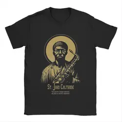 Men's T-Shirt St. John Coltrane Vintage 100% Cotton Tees Short Sleeve T Shirt Round Neck Clothing Unique