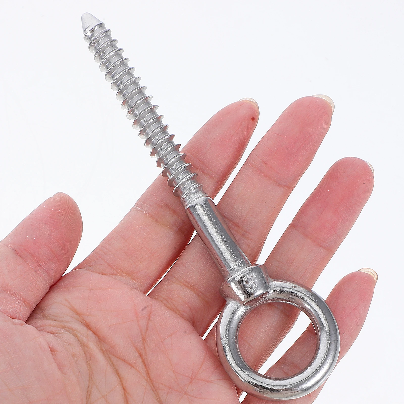 

5 Pcs Stainless Steel Rings Hammock Furniture Screws Eye Bolts Heavy Duty Hooks
