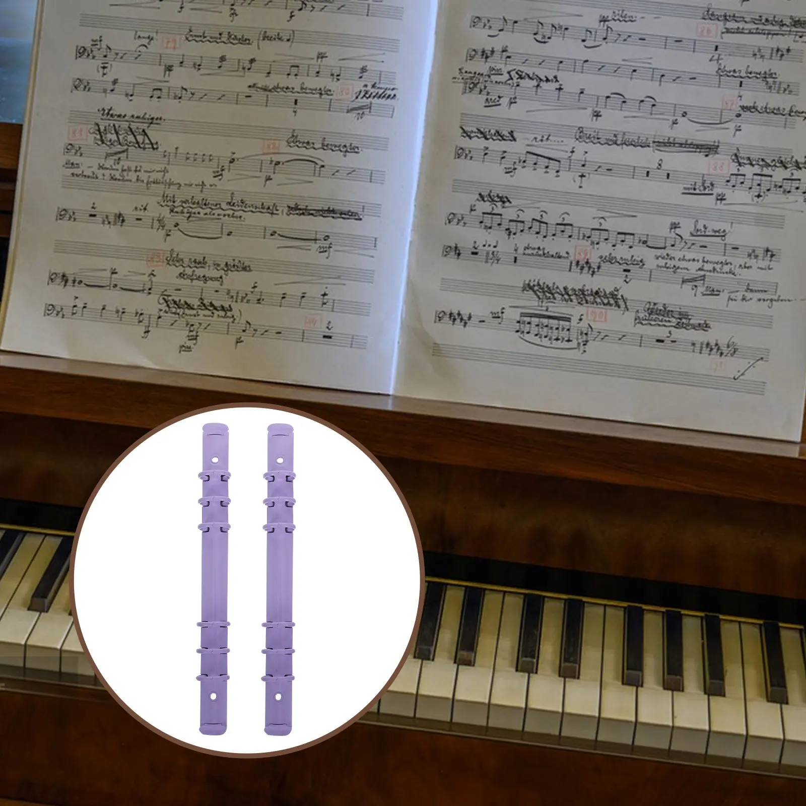 

2Pcs A5 6-Ring Purple Metal Loose Leaf Binder Mechanism with Detachable Rings for Notebook Planner Binding Binder Spine Combs